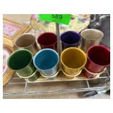 Colorful Metal Tumblers with Holder