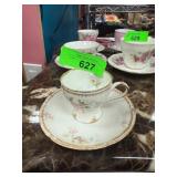 S.D.A France Porcelain Cup and Saucer with Floral