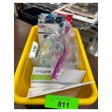 Tie-Dye Kit Lot with Accessories in Yellow Bin
