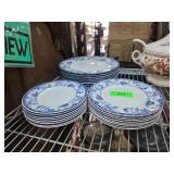 Johnson Brothers Blue Floral Dinner and Side Plate