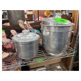 Two-Piece Hammered Aluminum Covered Ice Bucket and