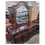 King Bedroom Set With Dresser, Mirror, Nightstands