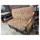 Hancock & Moore Loveseat with Paisley Upholstery a