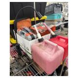 Tools, Gasoline Containers, and Black+Decker Drill