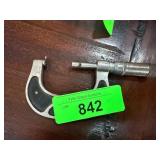 Vintage Micrometer with Metal Frame and Vernier Sc