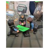 Hand-Painted Folk Art See-Saw Figurine Set