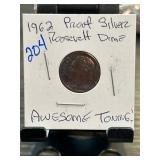 1962 Proof Roosevelt Dime with Toning