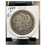 1889-S Morgan Silver Dollar Scarce Date