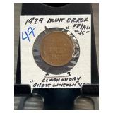 1929 Lincoln Cent with Mint Error