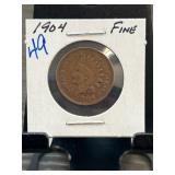 1904 Indian Head Cent in Fine Condition