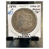 1840-O VAM-21 Morgan Silver Dollar