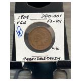 1909 Indian Head Cent with Doubled Die Obverse