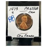 1973-S Lincoln Proof Penny PR67+ CAM
