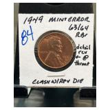 1949 Lincoln Cent Mint Error Coin