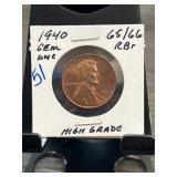1940 Lincoln Wheat Cent Gem Uncirculated
