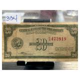 Philippines 20 Centavos Banknote with Serial No.