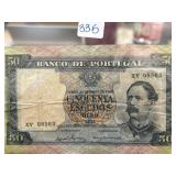 Banco De Portugal 50 Escudos Banknote