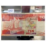 Singapore $10 Orchid Series Banknote