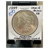 1889 Morgan Silver Dollar VAM-16 AU-58