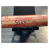 Roll of 50 Steel Wheat Pennies in Paper Wrapper