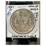 1921-D Morgan Dollar VAM 1B Hot 50
