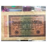 1923 German Reichsbanknote 20000 Mark