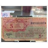 Series 471 5 Cent Military Payment Certificate