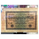 1923 German 20000 Mark Banknote