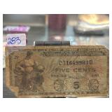 Military Payment Certificate, Five Cents