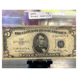 1953 Five Dollar Silver Certificate Note