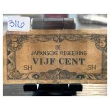 Japanese Government 5 Cent Banknote
