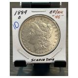 1889-O Morgan Silver Dollar in Holder