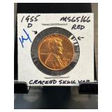 1955-D Lincoln Wheat Cent MS65/66 Red