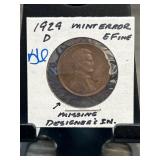 1929 D Mint Error Lincoln Cent