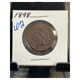 1898 Indian Head Cent in Protective Case