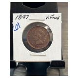 1897 Indian Head One Cent Coin