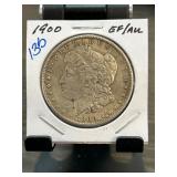 1900 Morgan Silver Dollar in GF/AU Condition