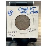1920 China 20 Cents Silver Coin