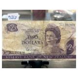 Reserve Bank of New Zealand Two Dollar Note