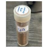 Roll of 1972 Lincoln Cents in Clear Tube