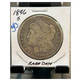 1896-S Morgan Silver Dollar  Rare Date