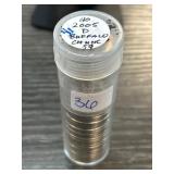 Roll of 2005-D Buffalo Nickels in Uncirculated Con