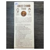 Uncirculated Lincoln-Kennedy Penny Display