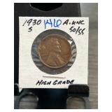 1930-S Lincoln Wheat Cent, High Grade