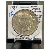 1923-D Peace Dollar with Mint Error