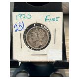 1920 Mercury Dime in Fine Condition
