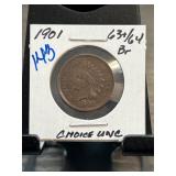 1901 Indian Head Cent in Choice Uncirculated Condi