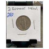 US Nickel With Two Reverse Sides