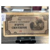 Japanese Government Fifty Centavos Banknote