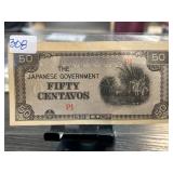 Japanese Government 50 Centavos Note